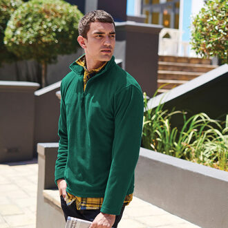 Regatta Heren 170 Series Anti-pill Zip Neck Micro Fleece (Fles groen) - 2XL