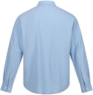 Regatta Heren Babbinswood Linnen Overhemd (Poederblauw)