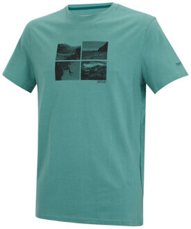 Regatta Heren breezed fotocollage t-shirt Bruin/groen - S