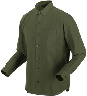 Regatta Heren brycen linnen shirt - maat S Groen