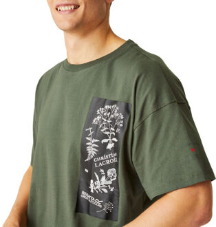 Regatta Heren christian lacroix aramon bloemen t-shirt - maat L Groen