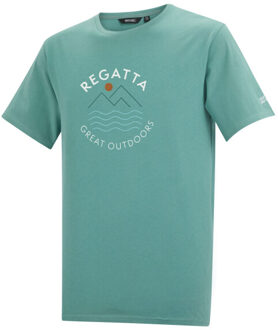Regatta Heren cline ix golvende lijnen t-shirt - maat XXL / XXXL Groen
