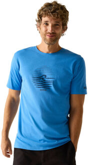Regatta Heren cline ix wave t-shirt Blauw - XL