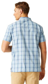 Regatta Heren denmoor geruit overhemd - maat S Blauw