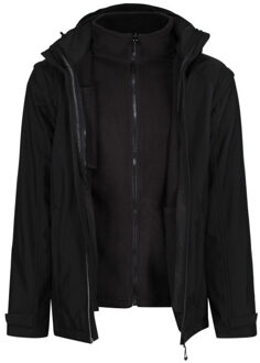 Regatta Heren erasmus 4 in 1 jas soft shell Zwart - XXL / XXXL