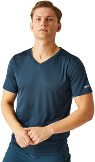 Regatta Heren fingal v hals t-shirt - maat S Blauw