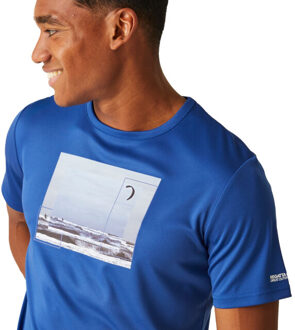 Regatta Heren fingal viii seaside t-shirt Blauw - M