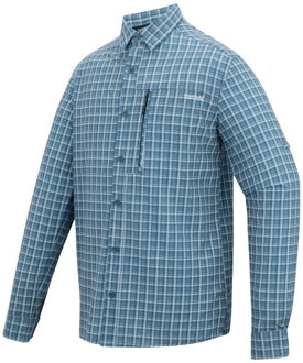 Regatta Heren geruit insectenwerend reisshirt Blauw - XXL / XXXL