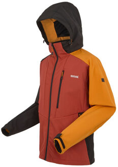 Regatta Heren hewitts x colour block soft shell jas Rood