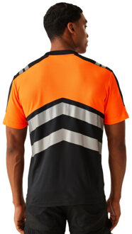 Regatta Heren high-vis t-shirt - maat 4XL Zwart