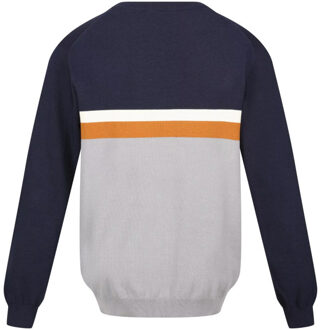Regatta Heren kaelen colour block gebreide trui Blauw - XXL
