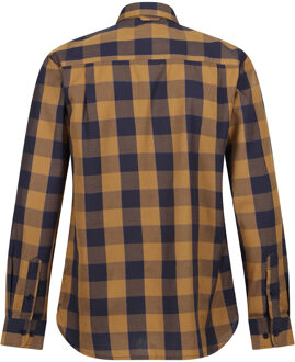 Regatta Heren Lance geruit overhemd (Marine/Umber) Oranje - 3XL