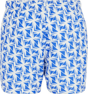 Regatta Heren Loras Geometrische Zwemshorts (Wit/Sonisch Blauw) - XL