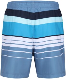 Regatta Heren Loras Gestreepte Zwemshort (Koronet Blauw)