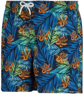 Regatta Heren loras tropical leaves zwemshort Blauw - XXL / XXXL