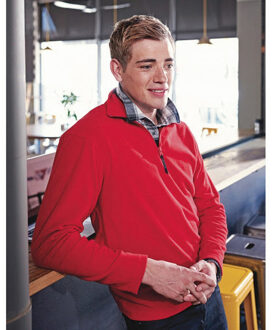 Regatta Heren Micro Zip Neck Fleece Top (170 GSM) (Klassiek rood) - S
