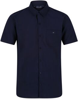 Regatta Heren mikel oxford overhemd met korte mouwen Blauw - L