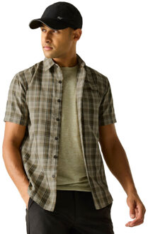 Regatta Heren mindano multi geruit overhemd met korte mouwen Groen - L
