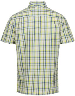 Regatta Heren Mindano VIII geruit overhemd met korte mouwen (Pikant groen/Marokkaans blauw/Citroen lime/Marshmallow) - maat
