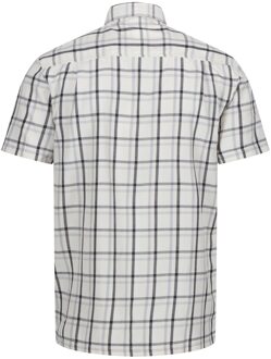 Regatta Heren Mindano VIII geruit overhemd met korte mouwen (Zilvergrijs/shaw/wit/marshmallow) - maat