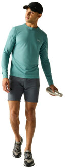 Regatta Heren mindo logo t-shirt met lange mouwen Bruin/groen - XL