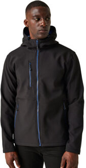 Regatta Heren navigate dubbellaags soft shell jacket met capuchon Zwart - XXXL