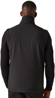 Regatta Heren Navigate Softshell 2-laags bodywarmer (Zwart/Lijkgroen) - 3XL