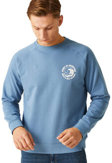 Regatta Heren nithsdale wave sweatshirt met ronde hals Blauw - L