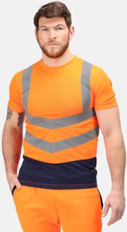 Regatta Heren Pro High-Vis T-shirt met korte mouwen (Oranje/Zwaar)