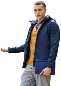 Regatta Heren repeller gevoerd soft shell jack met capuchon Blauw