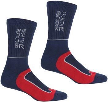 Regatta Heren samaris 2 season socks (pak van 2) Navy/blauw