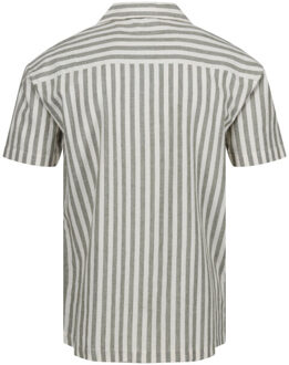 Regatta Heren shorebay ii gestreept shirt met korte mouwen Taupe - 4XL