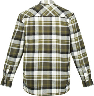 Regatta Heren Thamos geruit overhemd met lange mouwen (Donkere Khaki Check) Kaki - 3XL