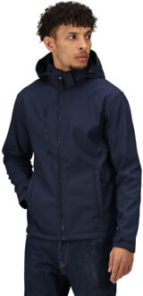 Regatta Heren venturer 3 layer hooded soft shell jacket Blauw - M