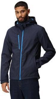 Regatta Heren venturer 3 layer hooded soft shell jacket Blauw - M