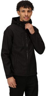 Regatta Heren venturer 3 layer hooded soft shell jacket Zwart - XXXL