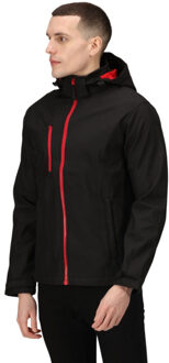 Regatta Heren venturer 3 layer hooded soft shell jacket Zwart