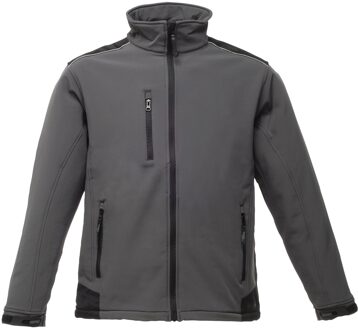 Regatta Heren Zandstorm Slijtvaste Werkkleding Softshell Jas (waterafstotend) (Afdichting Grijs/Zwart) - XL