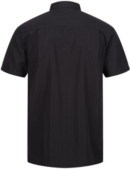 Regatta Herenhemd met korte mouwen in Mindano VIII Patroon (As/Zwart) Grijs - L