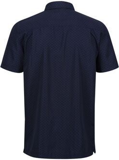 Regatta Herenhemd met korte mouwen in Mindano VIII Patroon (Marine/maanlicht denim) - maat Navy