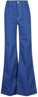 Regatta High-Waisted Flared Jeans Zimmermann , Blue , Dames - W27,W28