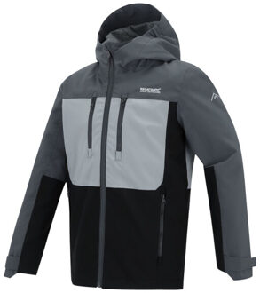 Regatta Highton monochrome waterdichte jas voor kinderen/kinderen - maat 134 Grijs