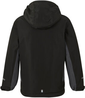Regatta Hurdle geïsoleerde waterdichte jas voor kinderen (Zwart)