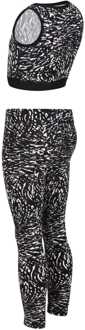 Regatta Juniors Atkin Top & Leggingset in Zwart-Wit Zwart/wit
