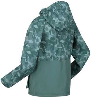 Regatta Juniors Hywell Waterproof Jacket in Sea Pine Camo Groenblauw
