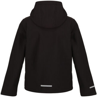 Regatta Kinder/kids ablaze 3 layer hooded soft shell jacket - maat 152/158 Zwart