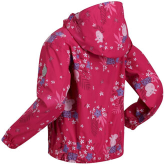 Regatta Kinder/kids peppa pig bloemen waterdicht jasje Roze - 80
