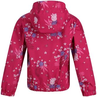 Regatta Kinder/Kids Peppa Pig Bloemen Waterdicht Jasje (Roze Fusie)