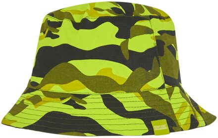 Regatta Kinder/Kinder Camouflage Omkeerbare Emmer Hoed (Grenoble groen/Nefriet groen) Limoengroen - 2-3J / 92-98cm
