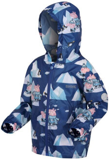 Regatta Kinder/kinder penguin peppa pig packaway waterdichte jas Blauw - 86